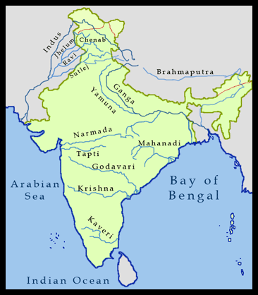 GK Trick - बंगाल की खाड़ी व खंभात की खाड़ी में गिरने वाली भारत की प्रमुख नदियां