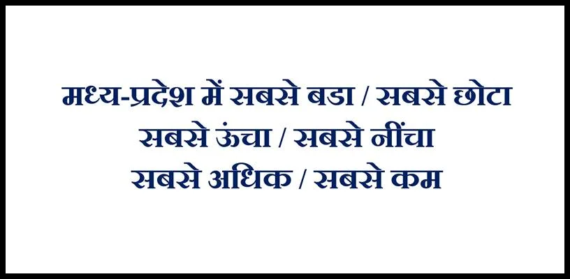 Madhya Pradesh GK in Hindi