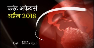 Current Affairs April 2018 in Hindi