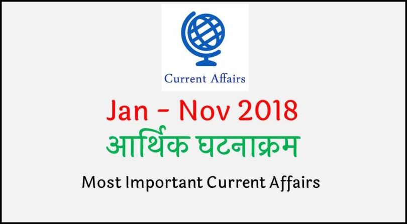Economics Current Affairs in Hindi 2018