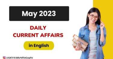 May 2023 Current Affairs in English
